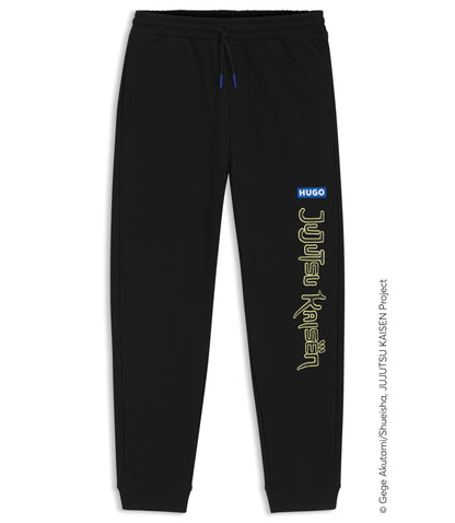 Hugo X Jujutsu Kaisen Tracksuit Bottoms In Cotton Terry Black