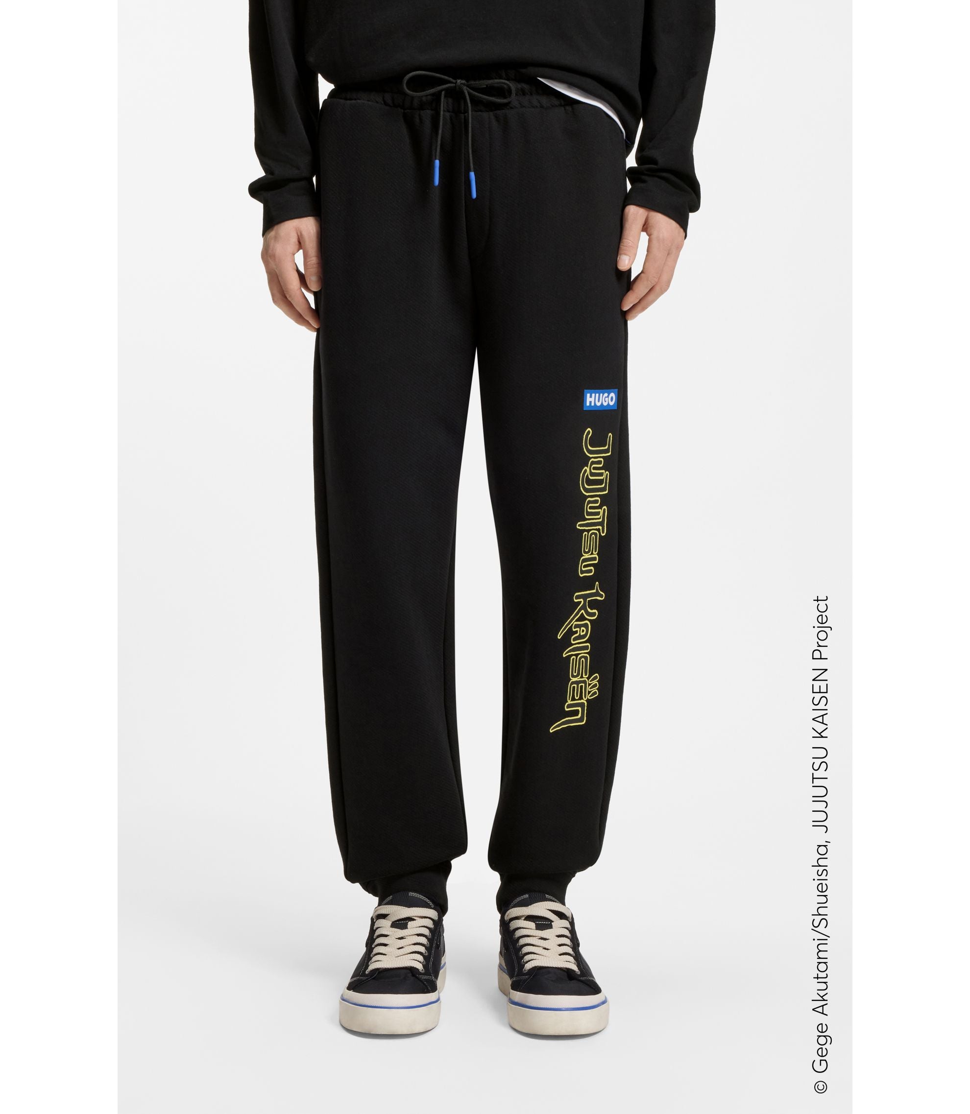 Hugo X Jujutsu Kaisen Tracksuit Bottoms In Cotton Terry Black