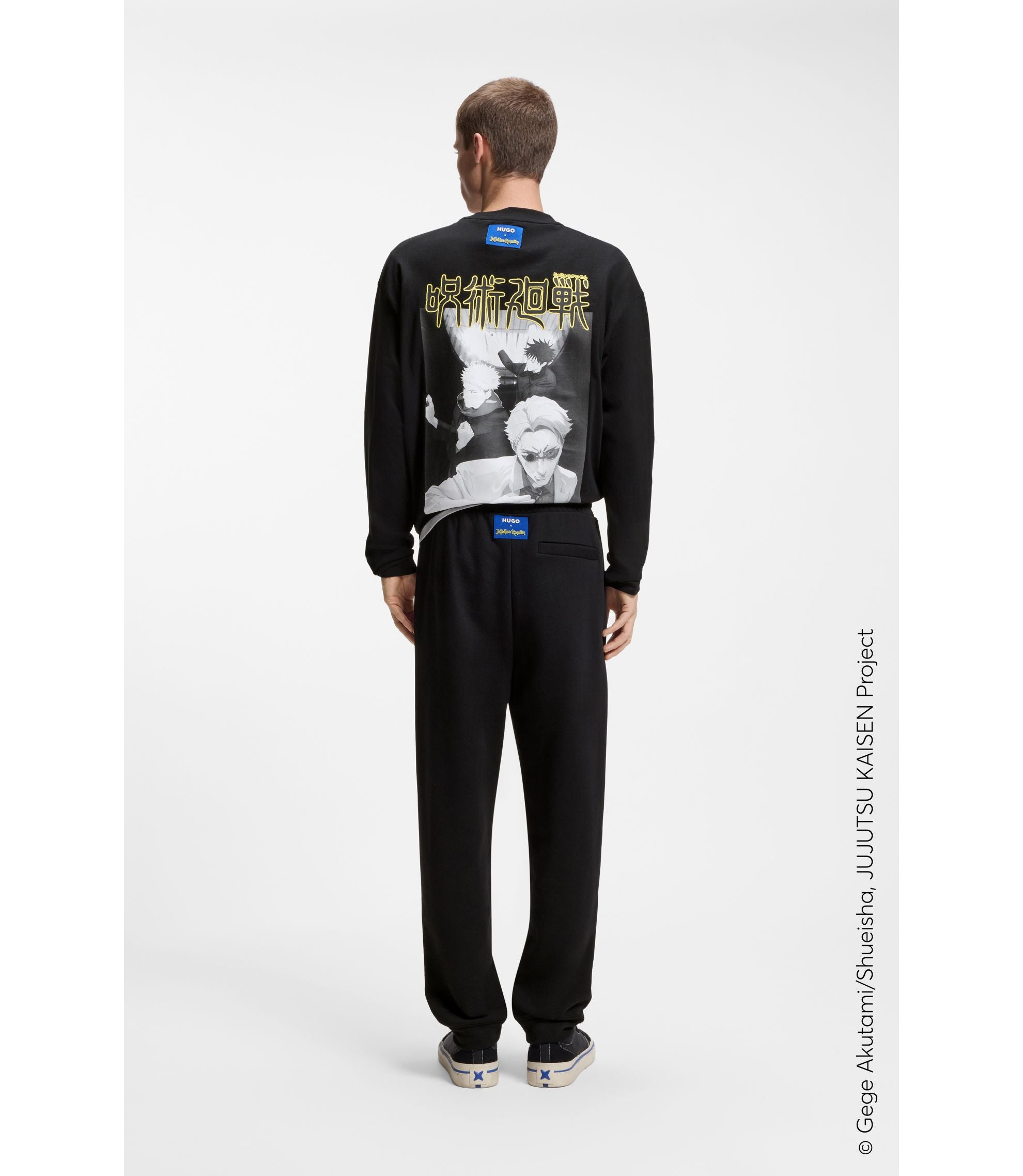 Hugo X Jujutsu Kaisen Tracksuit Bottoms In Cotton Terry Black