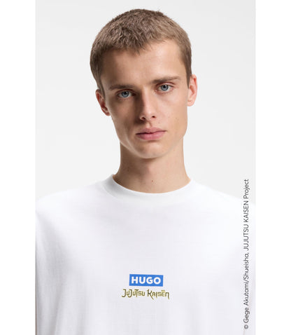 Hugo X Jujutsu Kaisen T Shirt With Yuji Megumi And Kento Print White