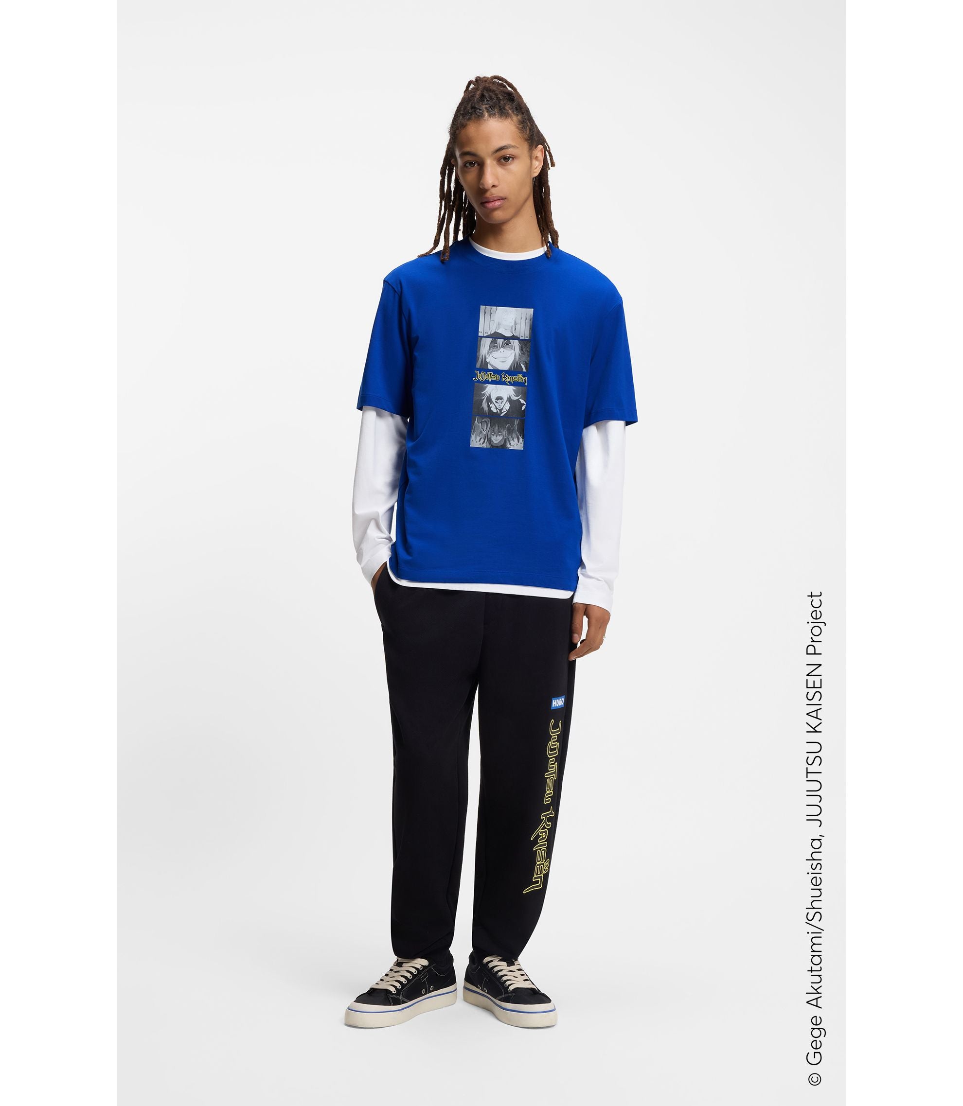 Hugo X Jujutsu Kaisen T Shirt With Character Print Light Blue