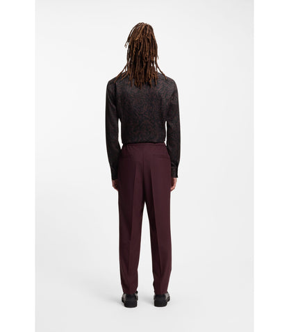 Hugo Slim Fit Shirt With All Over Print Light Brown