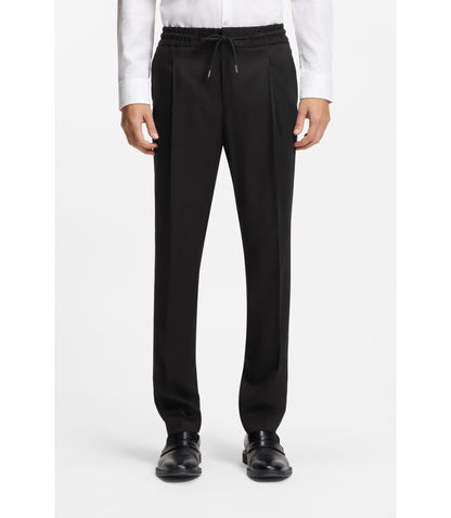 Hugo Slim Fit Trousers In Twill Fabric Black