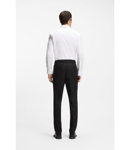 Hugo Slim Fit Trousers In Twill Fabric Black