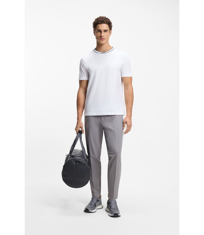 Boss Cotton T Shirt With Logo Crew Neck White