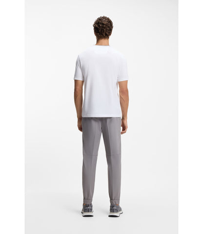 Boss Cotton T Shirt With Logo Crew Neck White