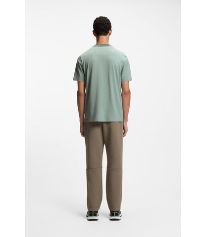 Boss Cotton T Shirt With Logo Crew Neck Light Green