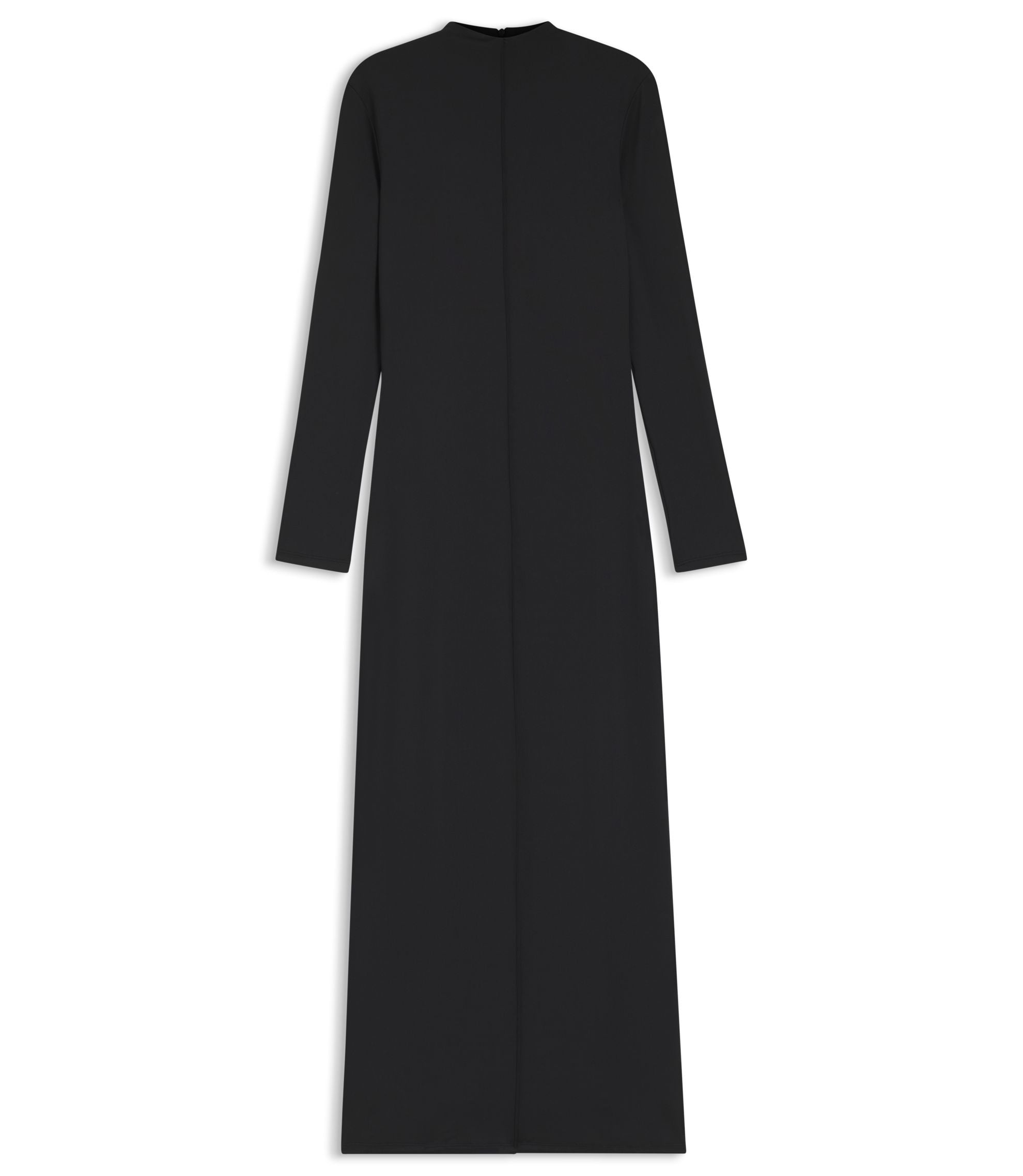 Hugo Mock Neck Dress In Stretch Jersey Black Women's