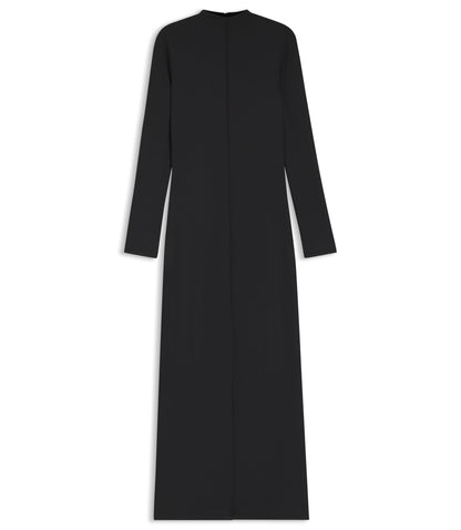 Hugo Mock Neck Dress In Stretch Jersey Black Women's