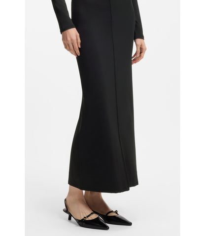 Hugo Mock Neck Dress In Stretch Jersey Black Women's