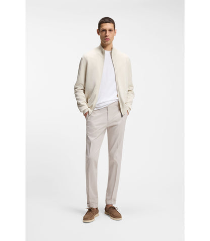 Boss Mercerised Cotton T Shirt With Double B Monogram White
