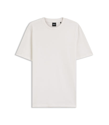 Boss Bubble Structure T Shirt In Cotton White