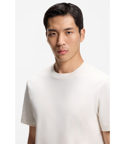 Boss Bubble Structure T Shirt In Cotton White