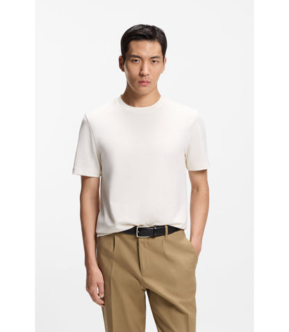 Boss Bubble Structure T Shirt In Cotton White