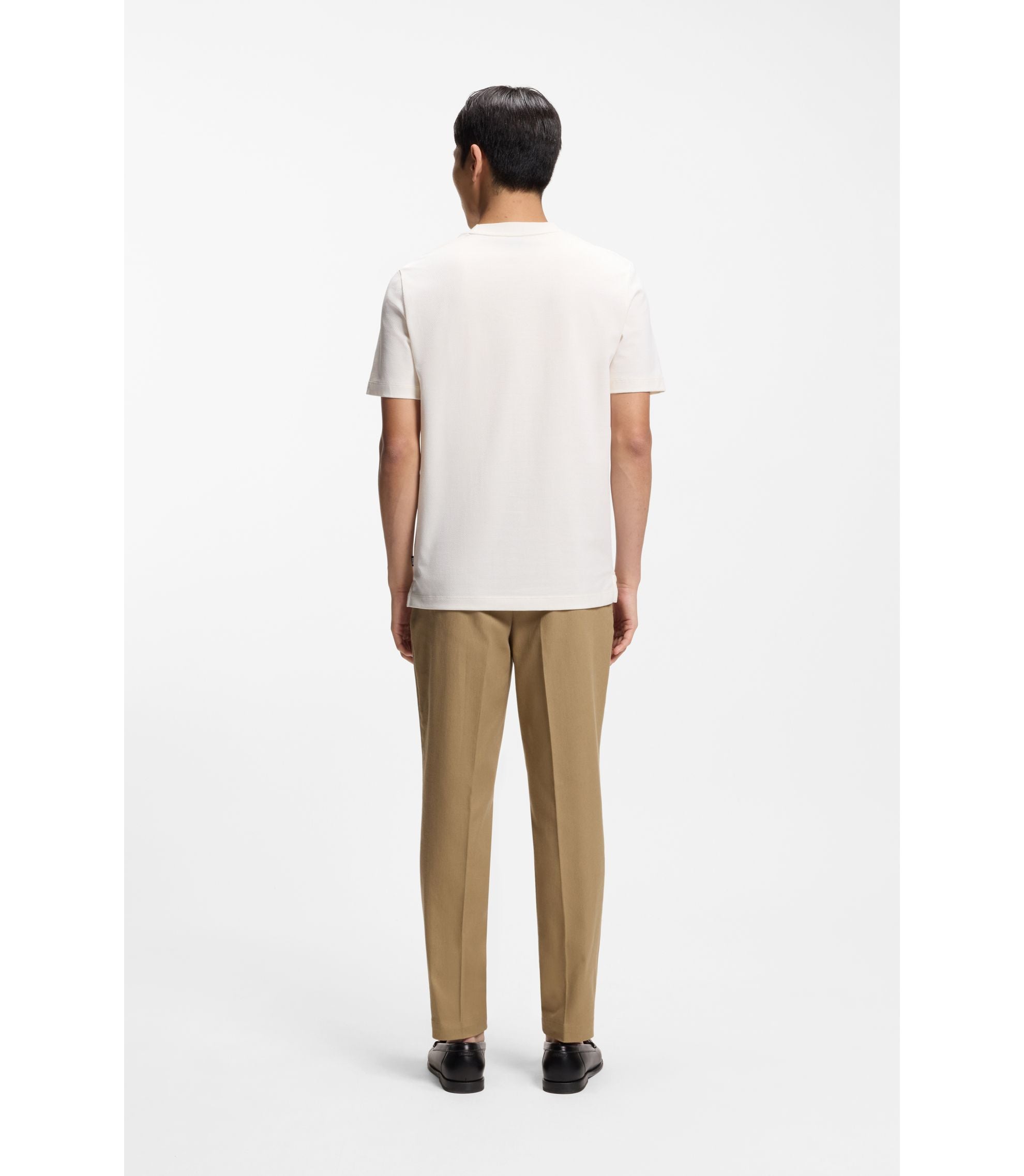 Boss Bubble Structure T Shirt In Cotton White