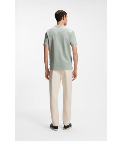 Boss Bubble Structure T Shirt In Cotton Light Green