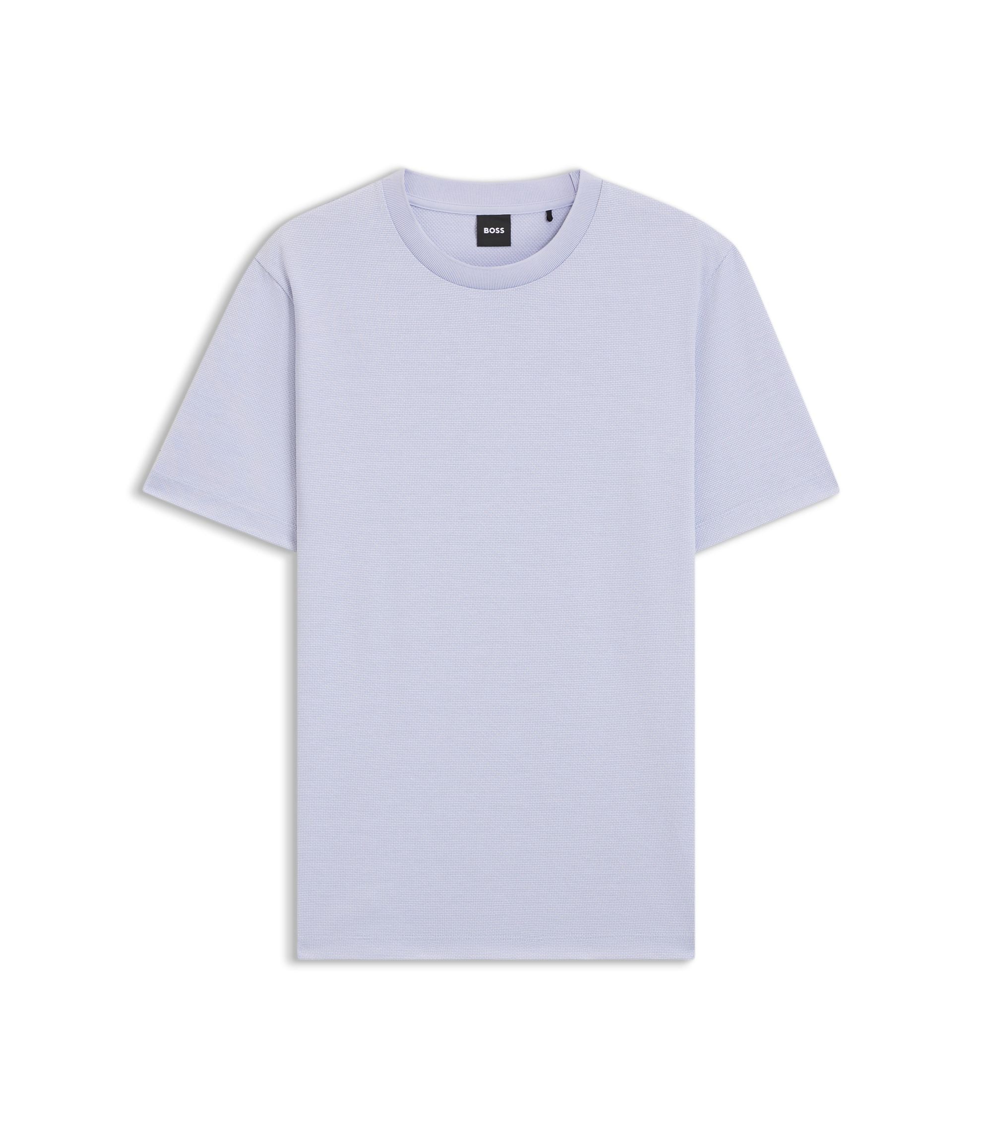 Boss Bubble Structure T Shirt In Cotton Light Purple