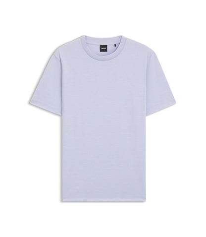 Boss Bubble Structure T Shirt In Cotton Light Purple