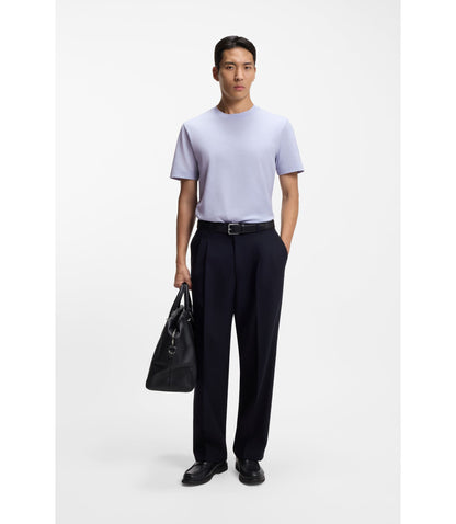 Boss Bubble Structure T Shirt In Cotton Light Purple