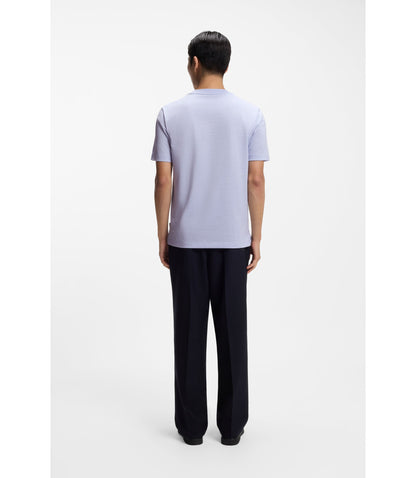 Boss Bubble Structure T Shirt In Cotton Light Purple