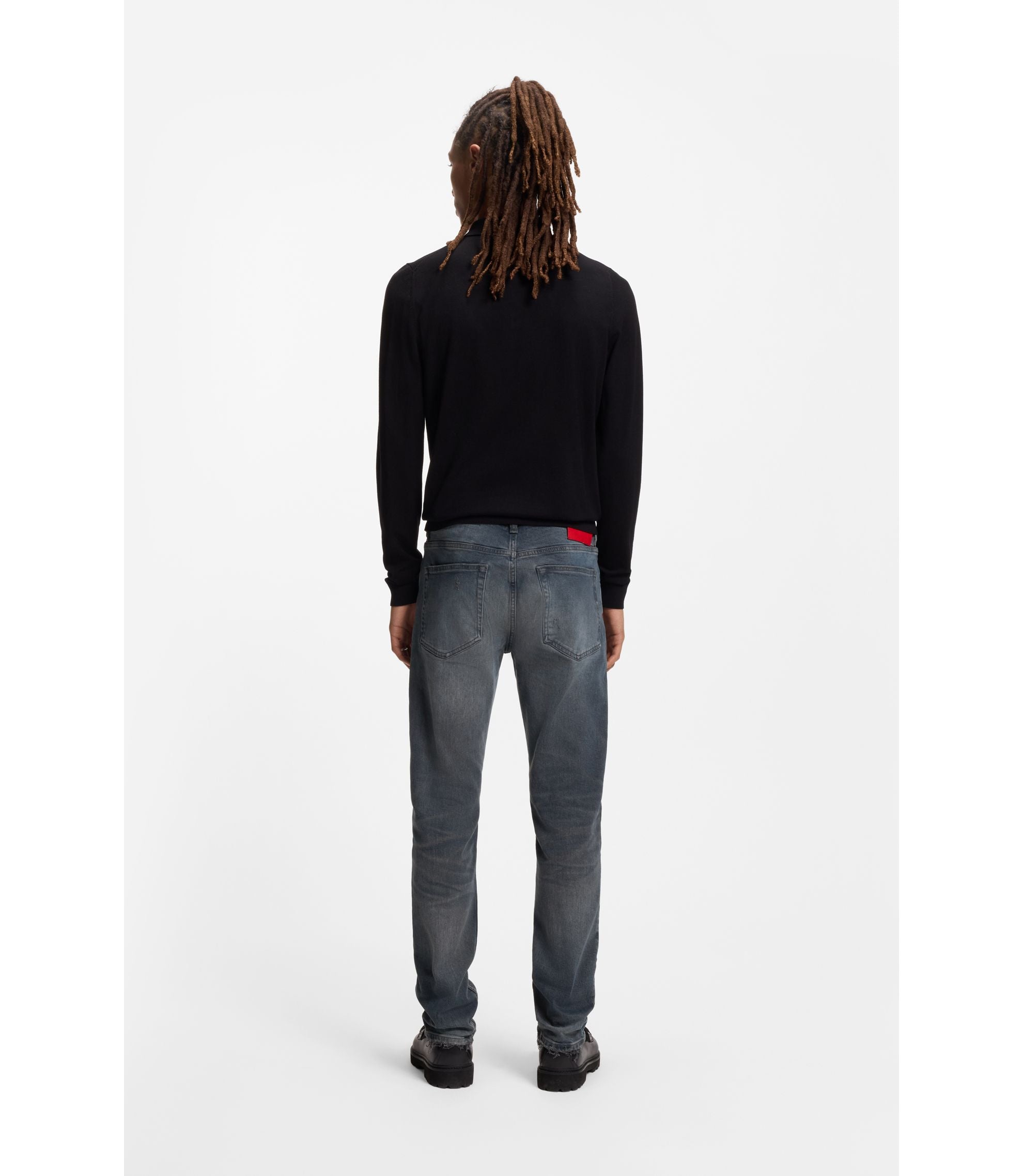 Hugo Ash Blue Extra Slim Fit Jeans In Stretch Denim Blue
