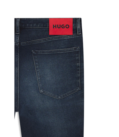 Hugo Blue Extra Slim Fit Jeans In Stretch Denim Dark Blue