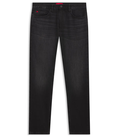 Hugo Black Slim Fit Jeans In Stretch Denim Dark Grey