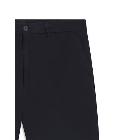 Boss Modern Fit Shorts In Stretch Cotton Twill Dark Blue