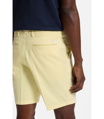 Boss Modern Fit Shorts In Stretch Cotton Twill Light Yellow