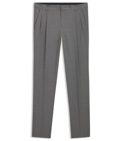 Hugo Extra Slim Fit Trousers In Virgin Wool Dobby Grey