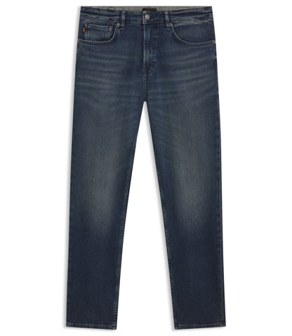 Boss Maine Blue Regular Fit Jeans In Comfort Stretch Denim Dark Blue
