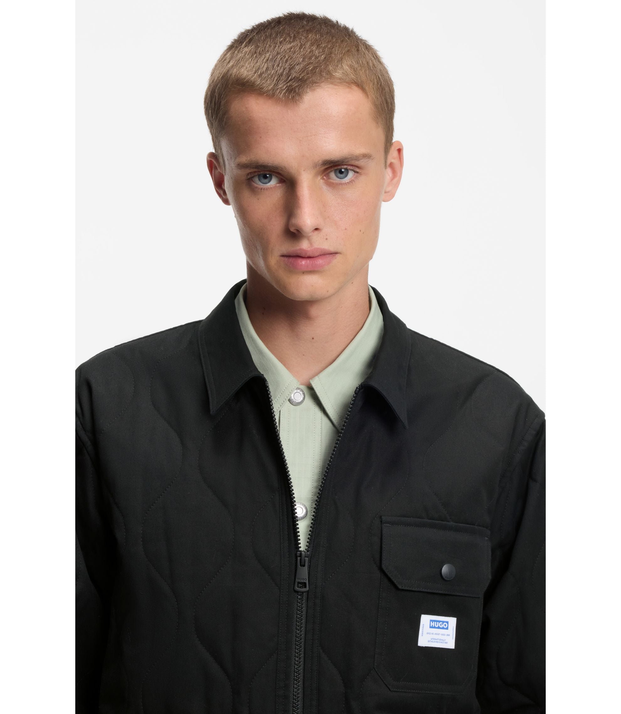 Hugo Relaxed Fit Shirt With Padding Black