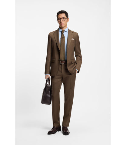 Boss Slim Fit Shirt In A Wrinkle Resistant Cotton Blend Light Blue