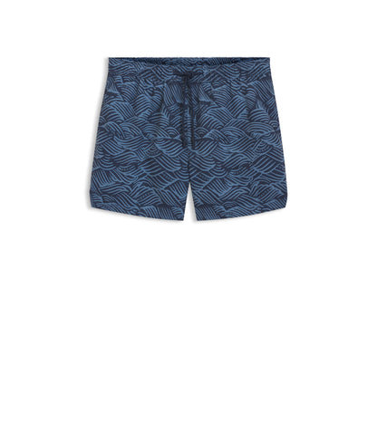 Hugo Swim Shorts With Logo Artwork Light Blue