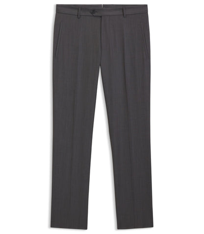 Boss Water Repellent Regular Fit Trousers In Virgin Wool Black