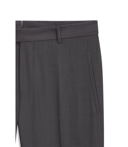 Boss Water Repellent Regular Fit Trousers In Virgin Wool Black