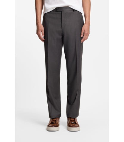 Boss Water Repellent Regular Fit Trousers In Virgin Wool Black