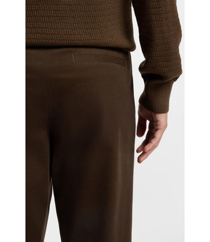 Boss Relaxed Fit Trousers In Stretch Cotton Light Green