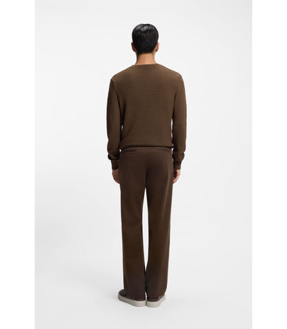 Boss Relaxed Fit Trousers In Stretch Cotton Light Green