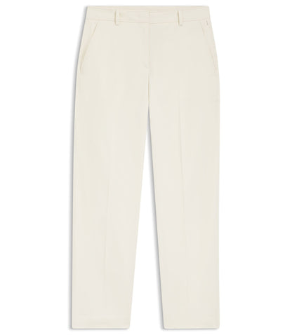 Boss Regular Fit Trousers In Stretch Cotton White Women's