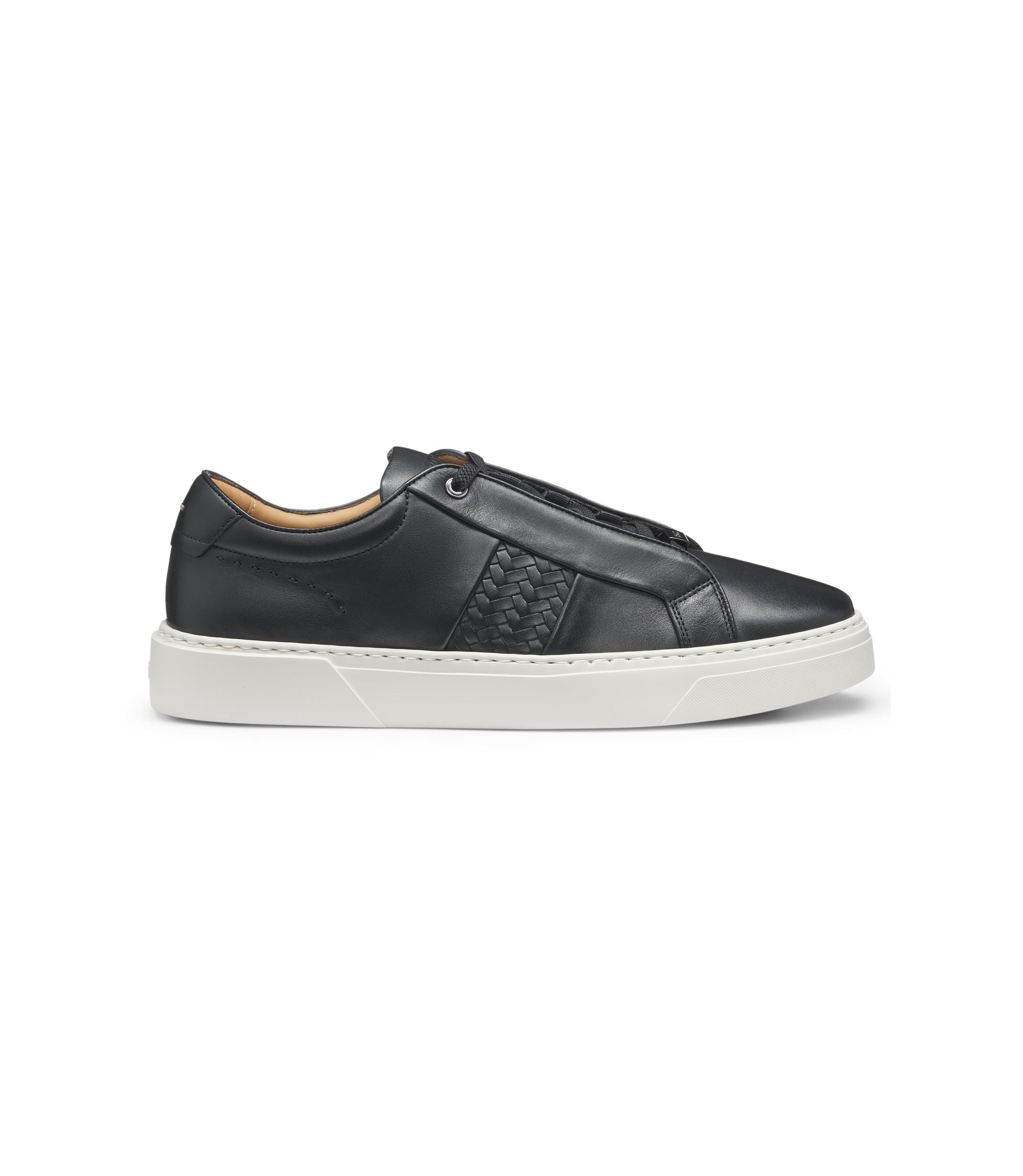 Boss Gary Trainers With Woven Details Black Black
