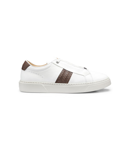 Boss Gary Trainers With Woven Details White White