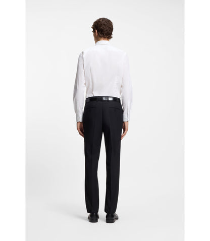Boss Easy Iron Slim Fit Shirt In Stretch Cotton Poplin White