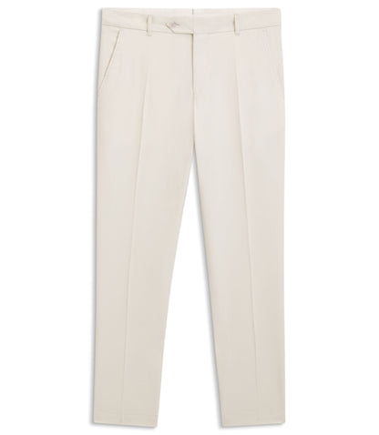 Boss Washable Tapered Fit Trousers In Stretch Fabric White