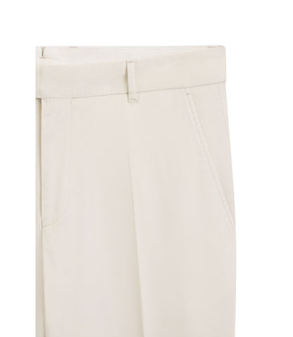 Boss Washable Tapered Fit Trousers In Stretch Fabric White