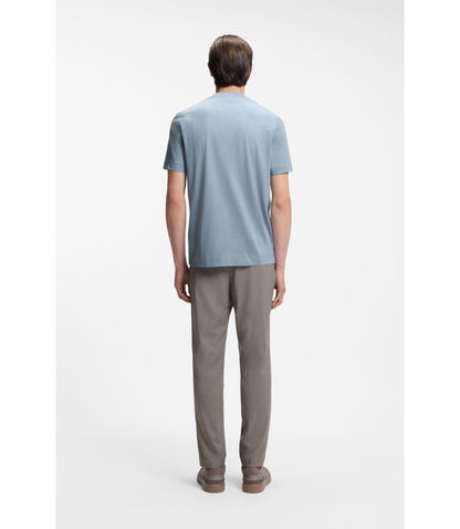 Boss X Aston Martin Mercerized Cotton T Shirt With Wing Detail Light Blue