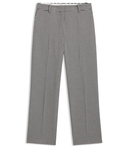Hugo Houndstooth Straight Leg Trousers In Stretch Fabric Patterned Women's