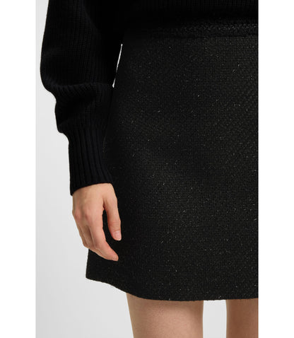 Hugo Boucl Mini Skirt With Chain Tape Black Women's