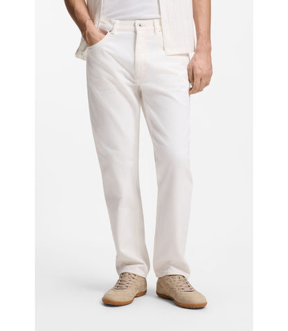 Hugo Regular Fit Jeans In White Denim White