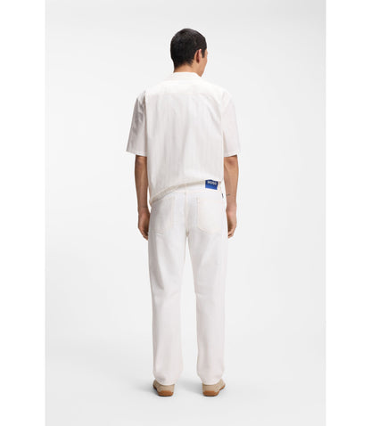 Hugo Regular Fit Jeans In White Denim White